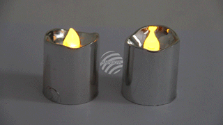 TL-16 LED Teelichter Kerzen rund silber unisize