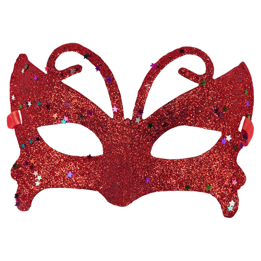 MAS-mix19 Maske Masken Karneval Fasching Schmetterling rot