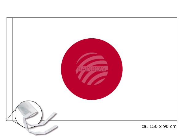 FL-10 Flagge Japan Abmessung (BxH) 150 cm x 90 cm