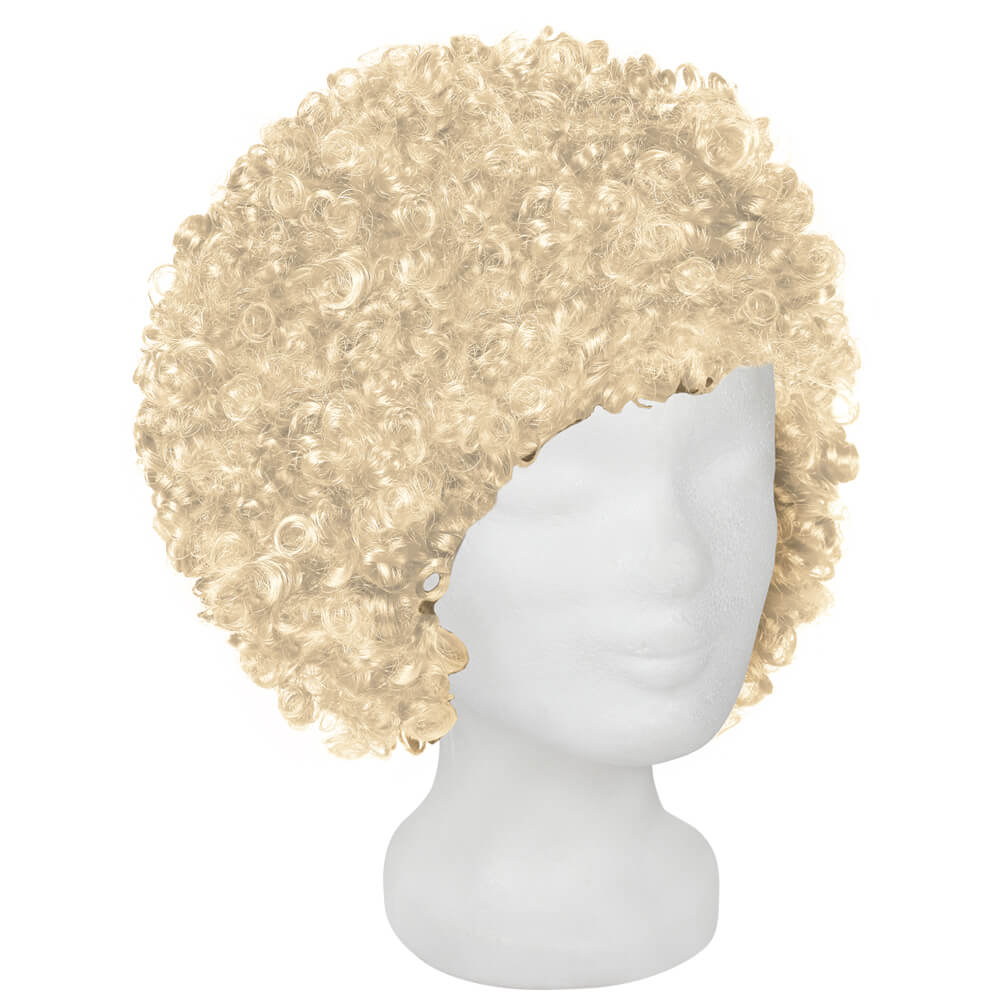 PA-u04 Afro Perücke Locken blond