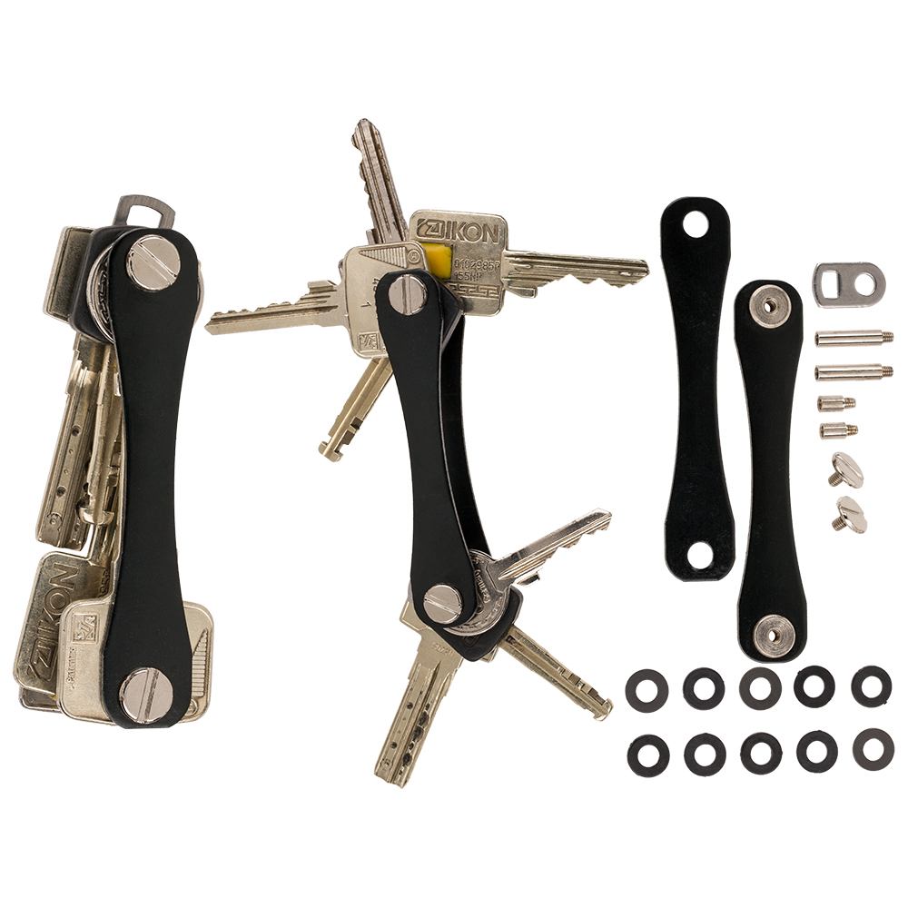 12-0018 Metall-Schlüsselanhänger, Organizer, ca. 9 cm, auf Blisterkarte