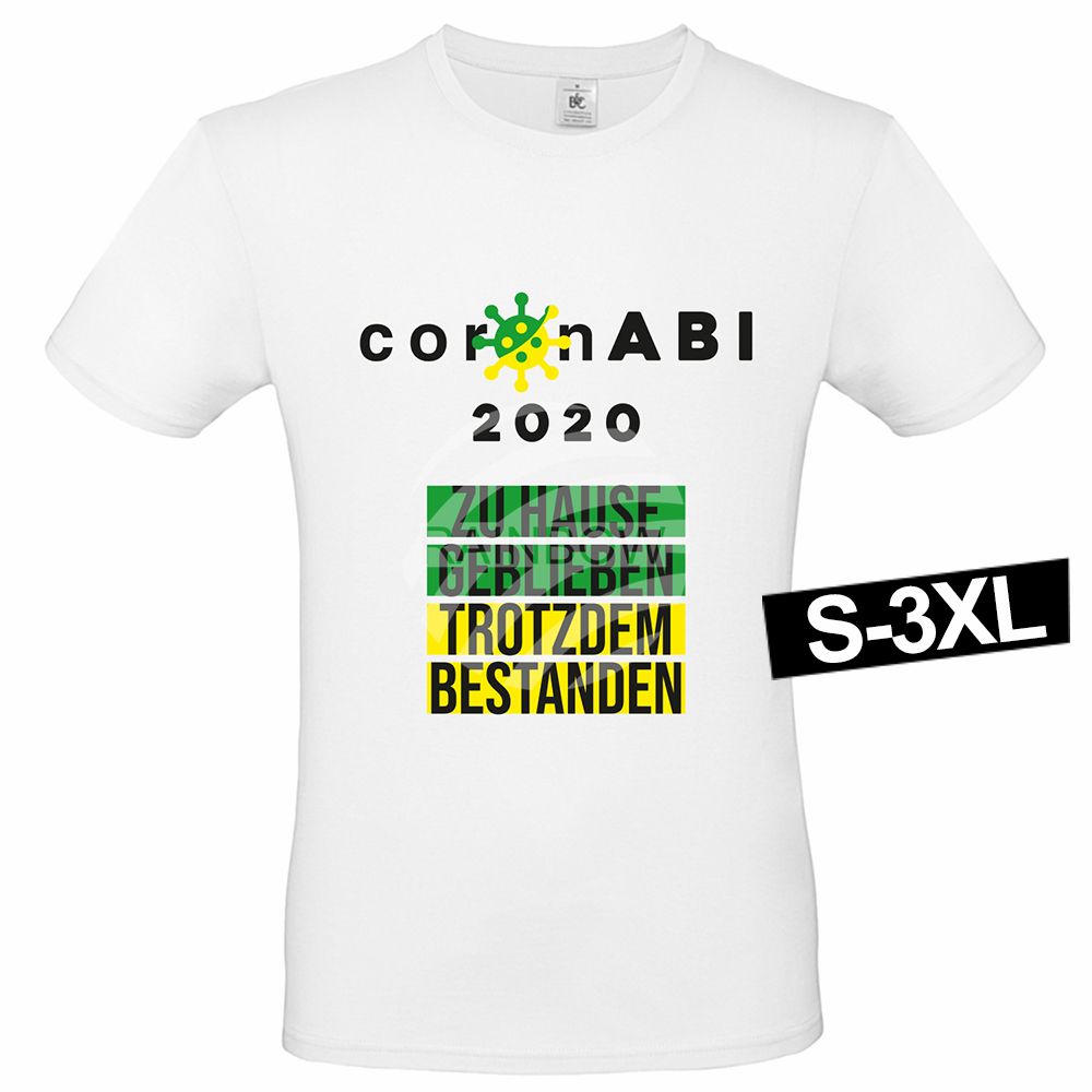 Shirt-005a Motiv T-Shirt Shirt coronABI 2020 Weiß