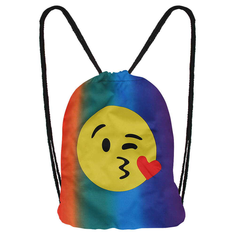 RU-120 Gymbag, Gymsac Design: Emoticon Kuss Farbe: multicolor