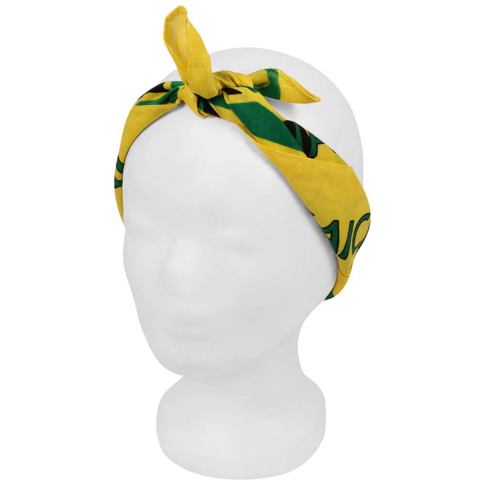 BA-008 Bandana Kopftuch Halstuch Design: Jamaica Farbe: gelb