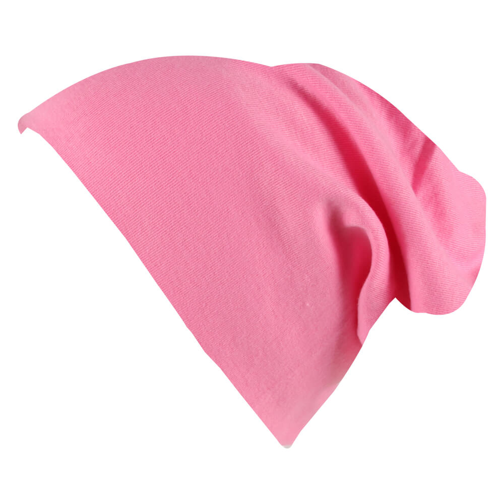 SM-443k Long Beanie Slouch Mütze pink einfarbig 