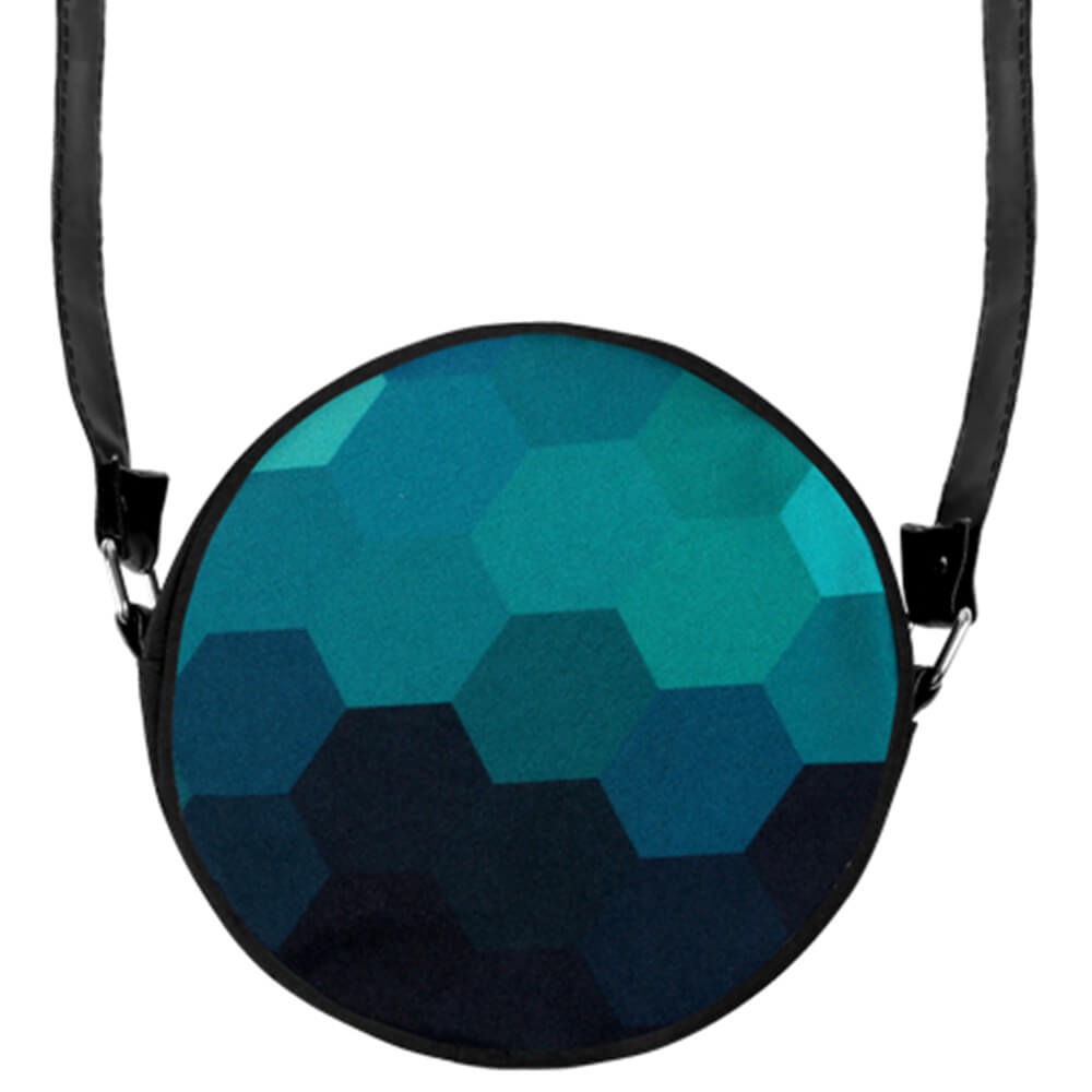 HT-033 Runde Motiv-Handtasche "Hexagon"