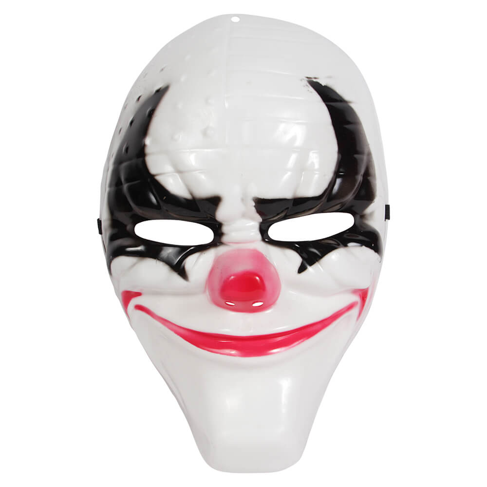 MAS-45 Karnevalsmaske weiss Clown ca. 23 cm