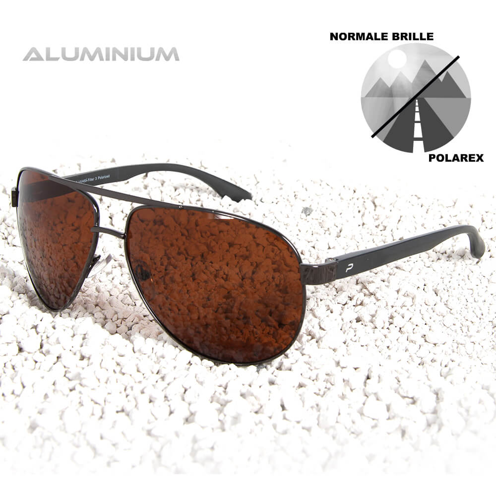 PAL-005 POLAREX Sonnenbrille Pilotenbrille polarisiert Aluminium Rahmen extra leicht sortiert