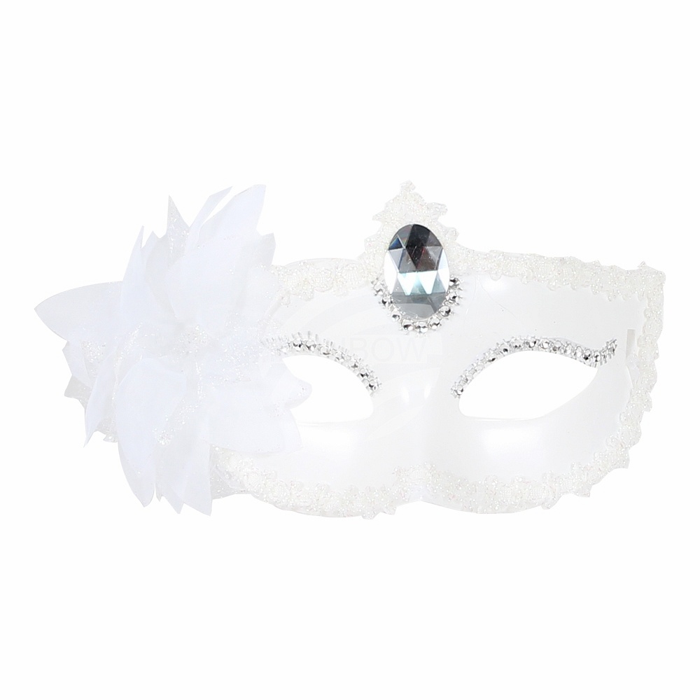MAS-56 Karnevalsmaske weiss Venezianische Augenmaske ca. 11 cm