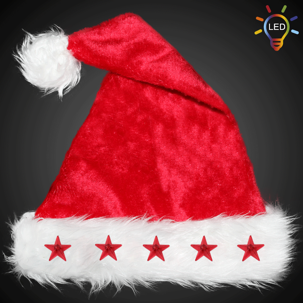 WM-13 Weihnachtsmütze rot Motiv:  5 rote Sterne