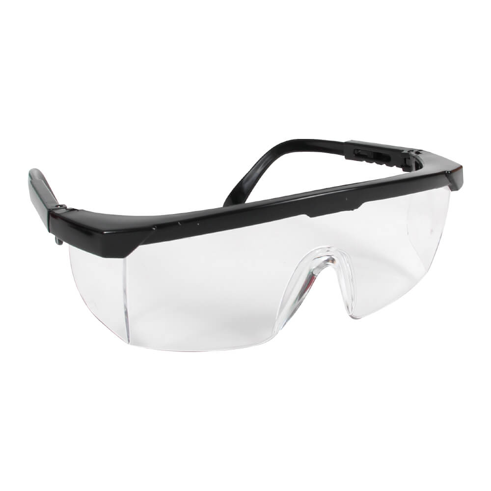 VSB-02 Schutzbrille Überbrille Vollsichtbrille schwarz verstellbare Bügel Schutz gegen Tröpfchen Spritzer