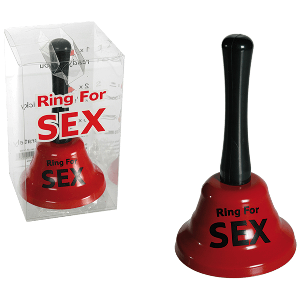 61-4182 Tischglocke, Ring For Sex, ca. 13 x 7 cm, in Kunststoff-Box