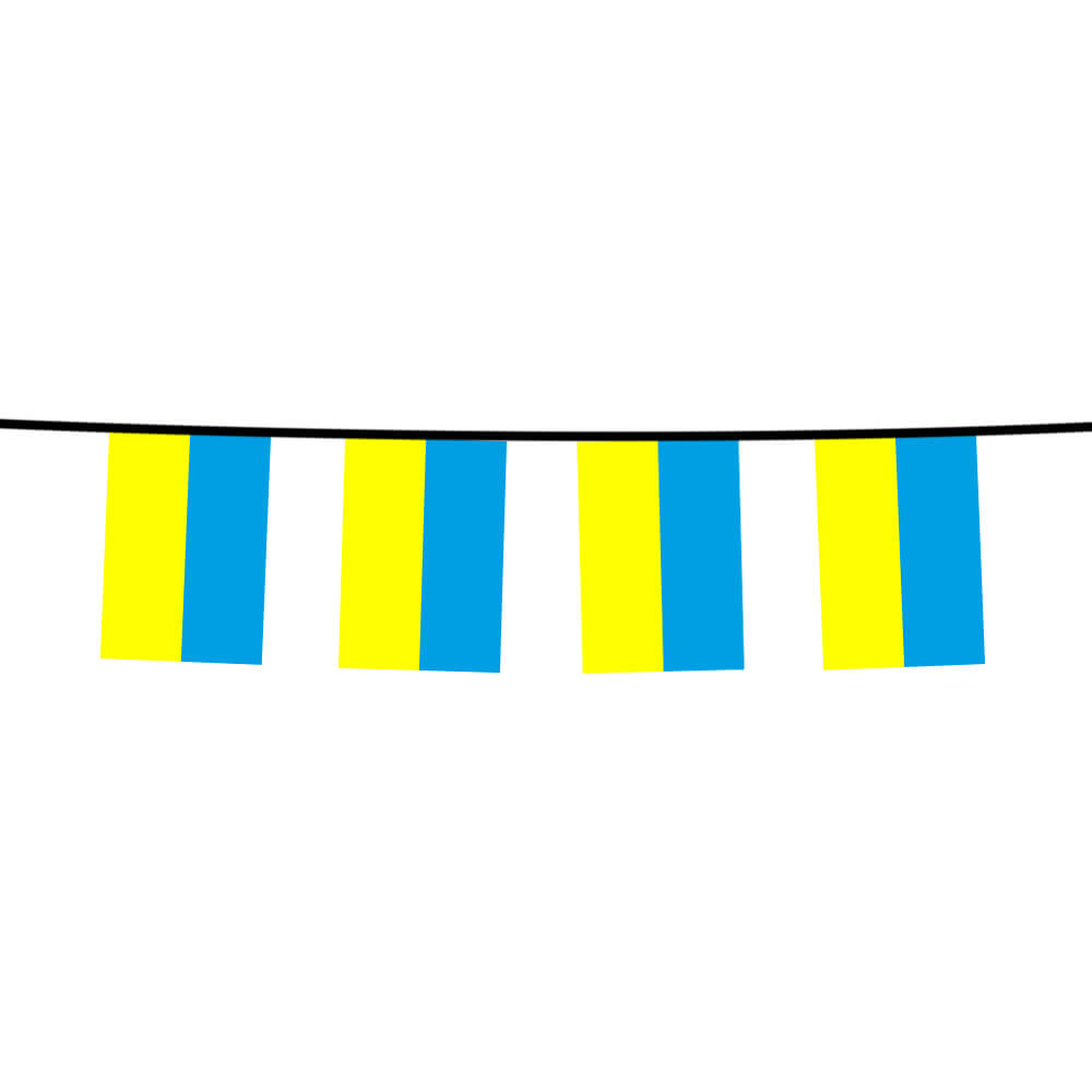 W-UKR Wimpelkette Flaggen Ukraine 4,20 m blau gelb