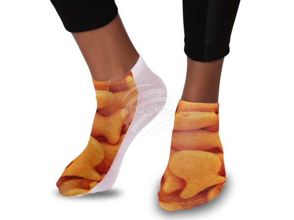 SO-112 Motiv Socken Design:Knabbersnacks Farbe: braun