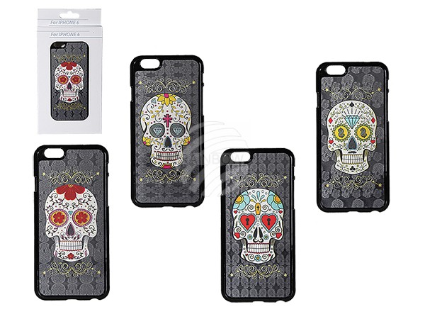 69-0061 3D-Kunststoff-Schale, Coloured Skull, für iPhone 6, 4-fach sortiert, in Fensterbox mit Headercard, 1632/PAL