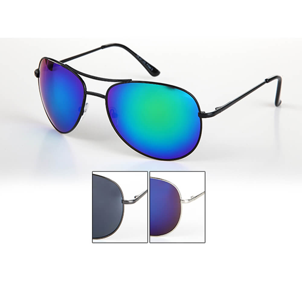 V-1289 VIPER Damen und Herren Sonnenbrille Form: Pilotenbrille Farbe: silber, schwarz und gunmetal sortiert