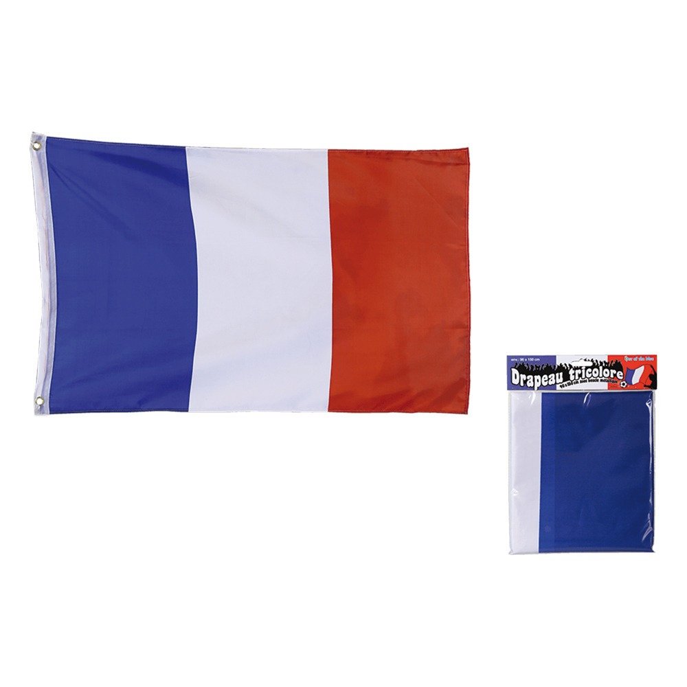 00-0824 Frankreichflagge, ca. 90 x 150 cm, im Polybeutel mit Headercard