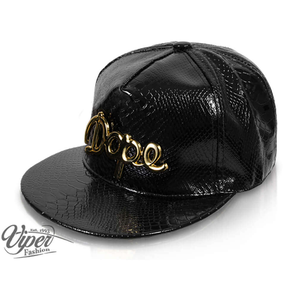 CAP-123 Snapback Flatbrim Cap "Luxury Dope" Farbe: schwarz mit 3D Emblem