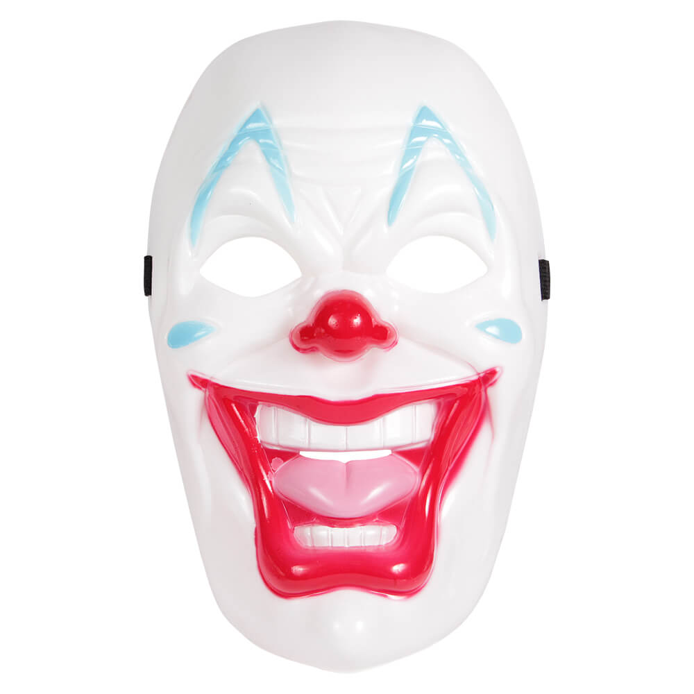 MAS-43 Karnevalsmaske weiss Clown ca. 23 cm