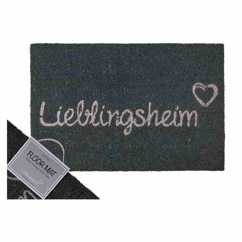 145410 Fußmatte, Lieblingsheim, ca. 60 x 40 cm, mit Headercard zum Aufhängen, 300/PAL