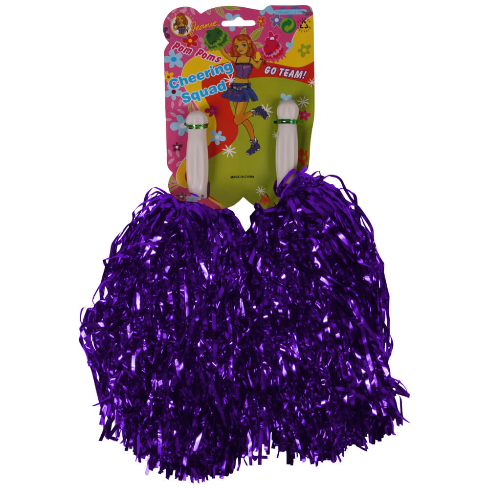CP-02 Pompoms Cheerleading lila ca. 36 cm 2 Pompoms in einer Packung