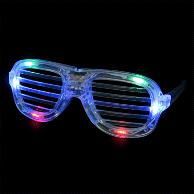 LB-A LED Leuchtbrille sortiert Motiv: Atzenbrille