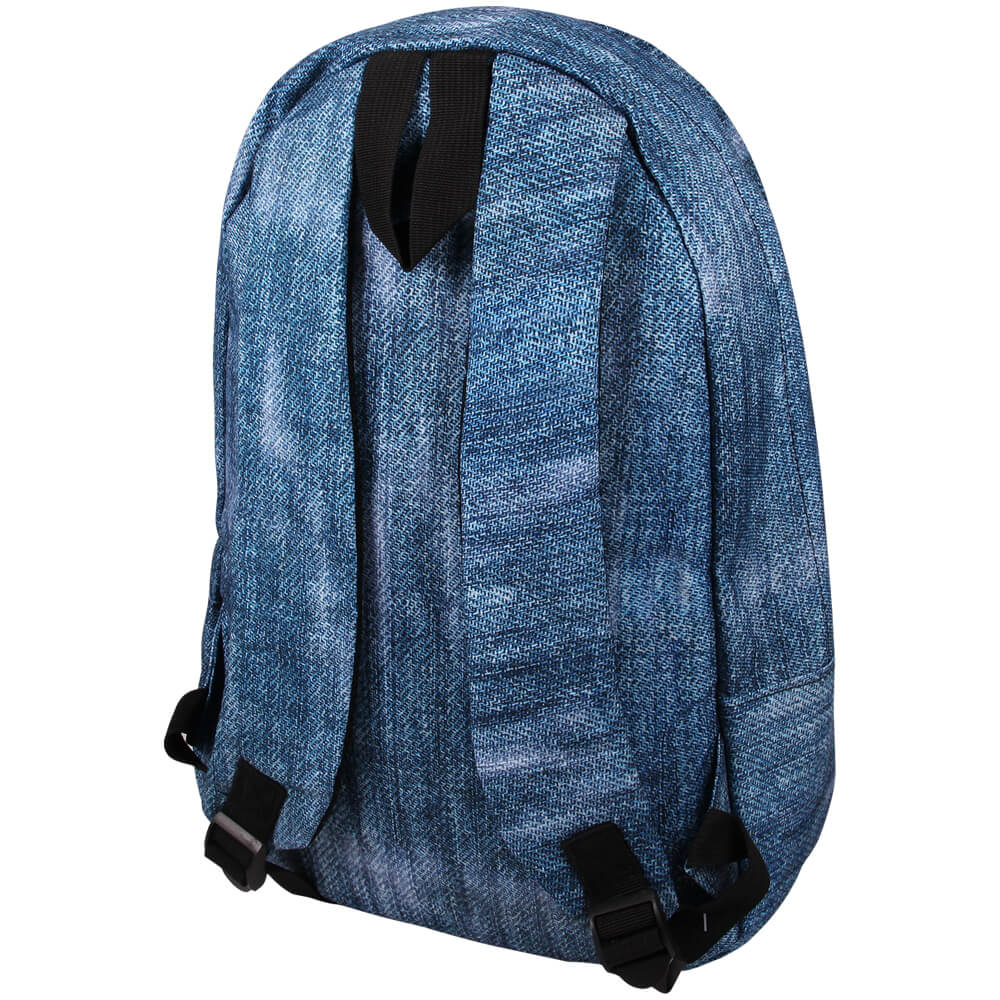 RUCK-a013 Hochwertiger Rucksack Jeans blau