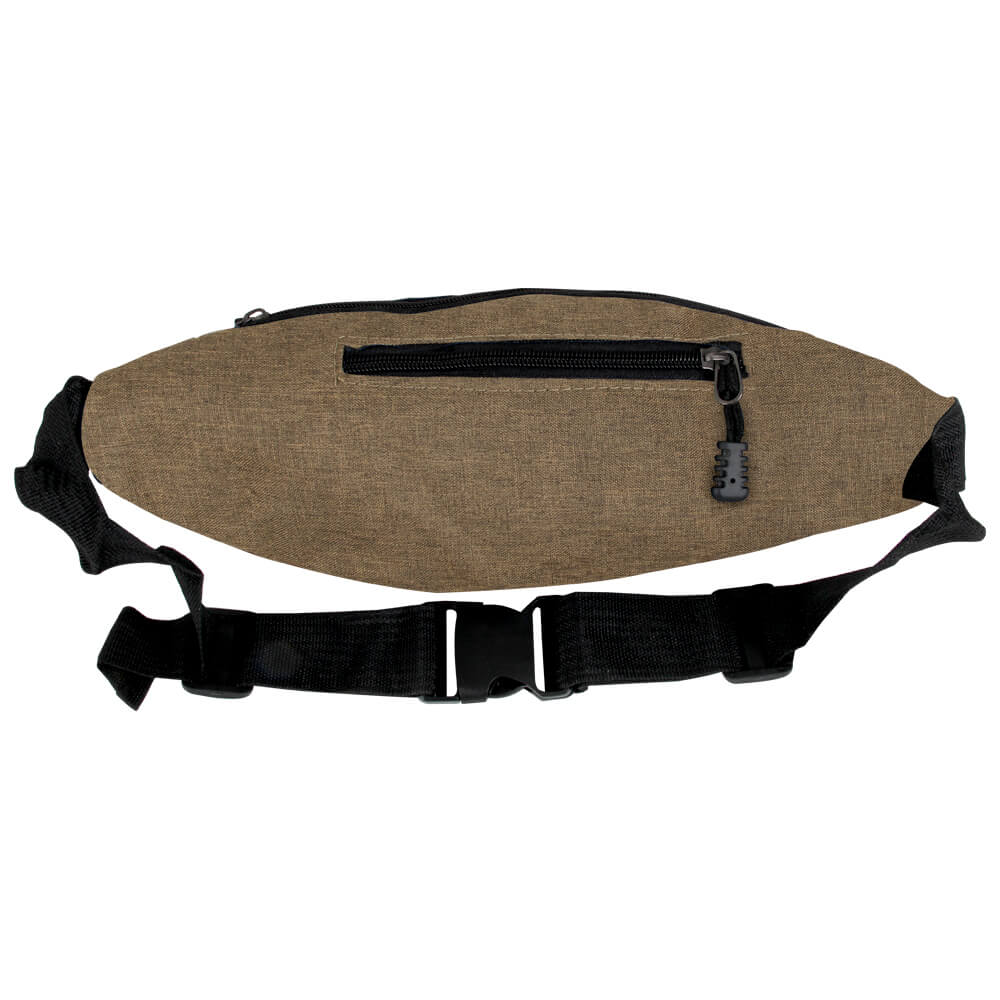 GT-294 Gürteltasche Hipbag Bauchtasche Bum Bag braun mit Loch Design vorne, verstärkte Innentaschen