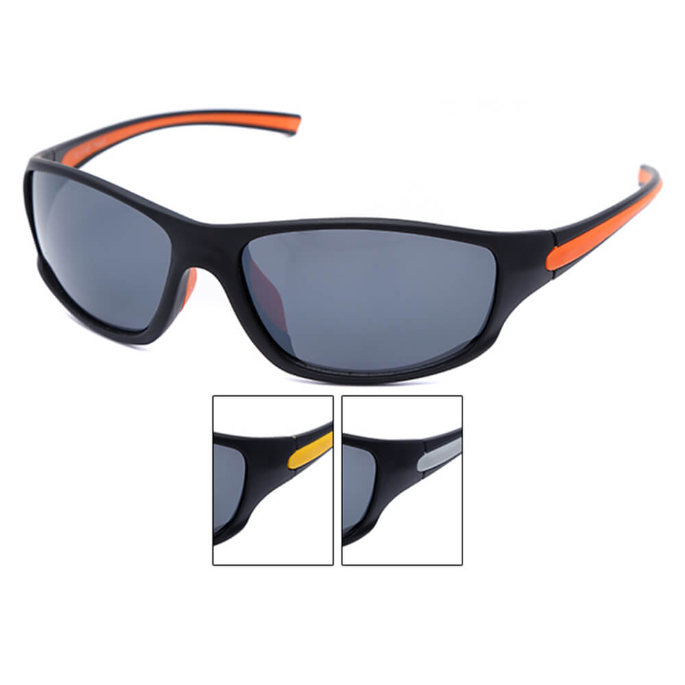 LOOX-130 LOOX Sonnenbrille Sonnenbrillen Cannes Sportbrille mit farbigen Akzenten schwarz