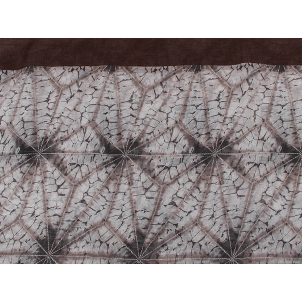 SCH-1417d Damen Loop Schal abstraktes Muster beige schwarz braun