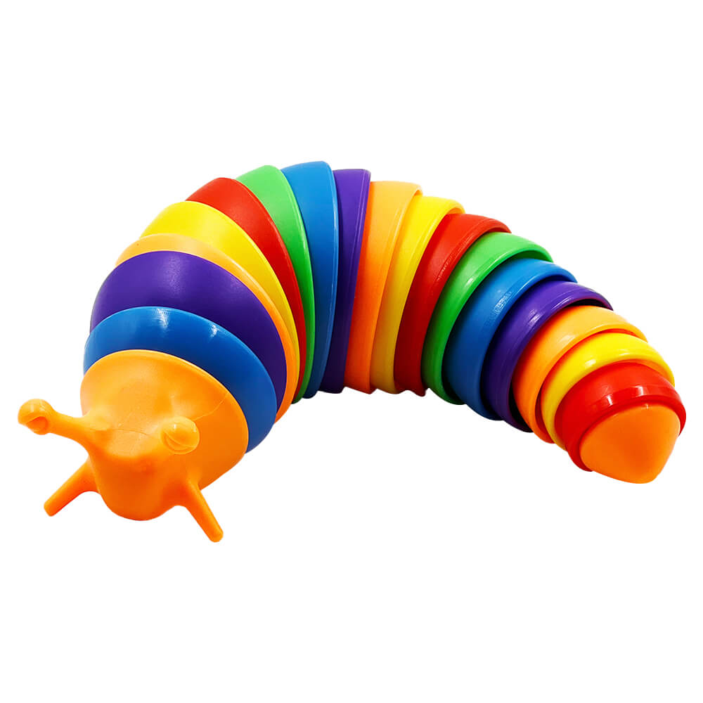 FSN-002 Fidget Slug Snail ca. 18 cm im Rainbow Farb Mix