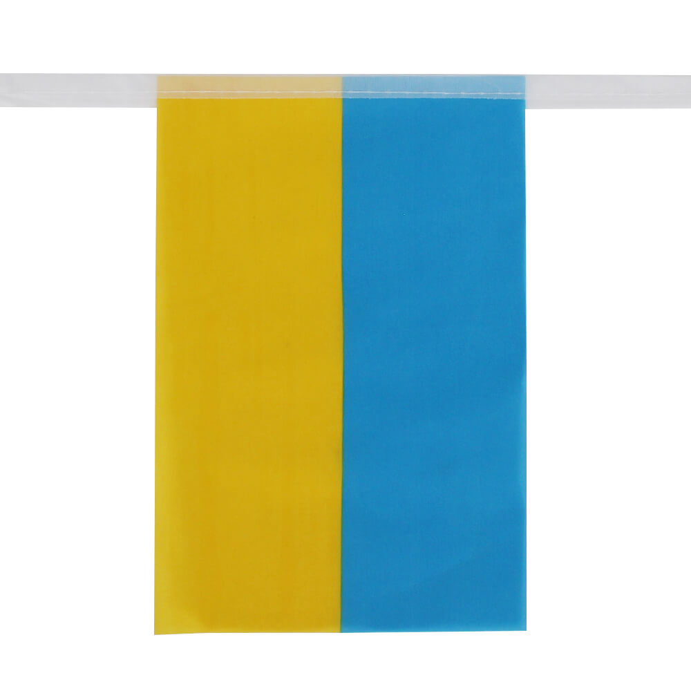 W-UKR Wimpelkette Flaggen Ukraine 4,20 m blau gelb
