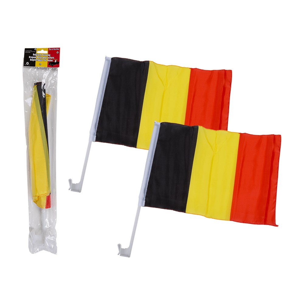 00-0834 Belgienflagge für Autos, ca. 45 x 30 cm, 2er Set im Polybeutel mit Headercard, 1536/PAL
