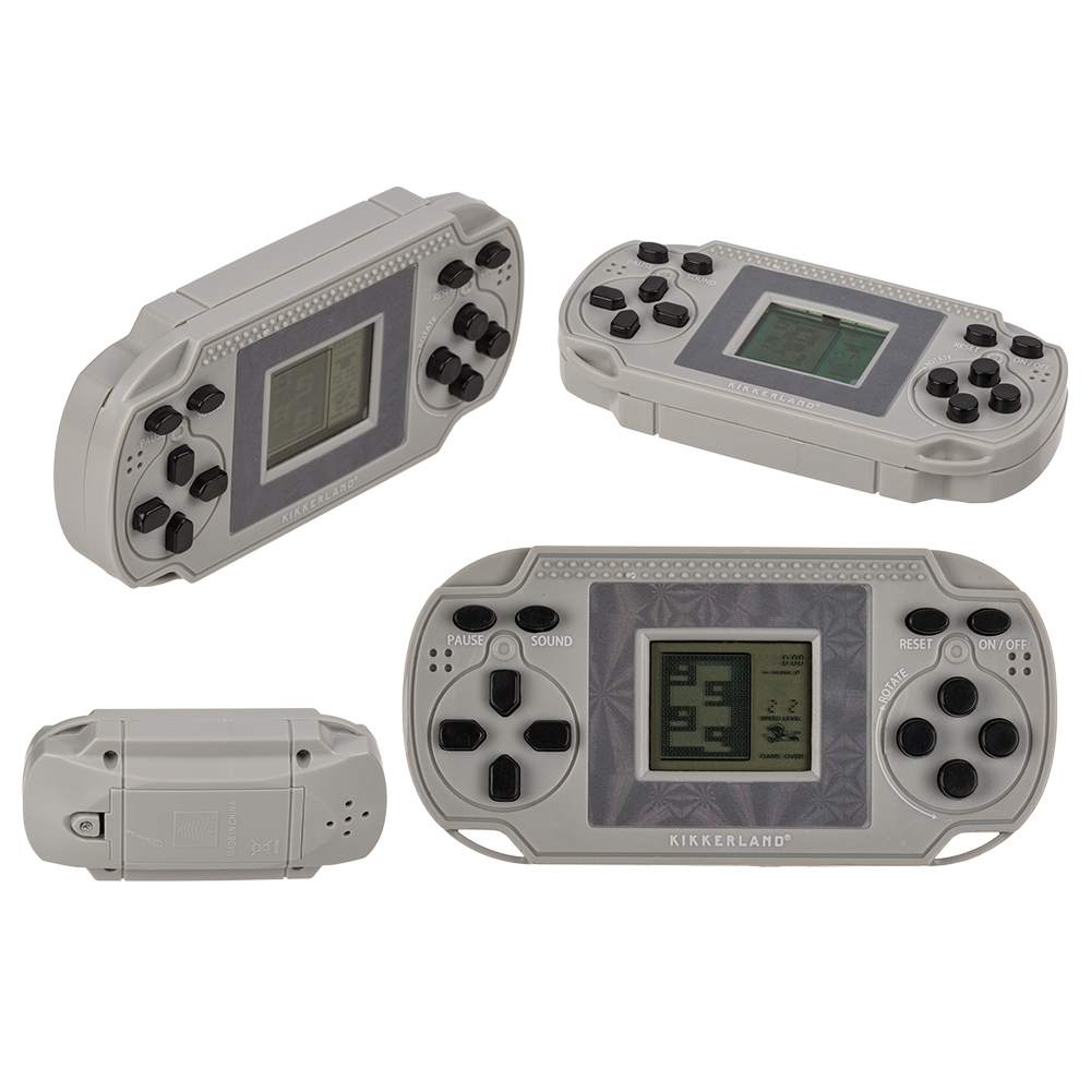 79-7004 Mini-Spielkonsole, Retro, mit 8 Spielen,  ca. 10 x 5 cm, aus Kunststoff, für 2 Micro Batterien (AAA) auf Blisterkarte