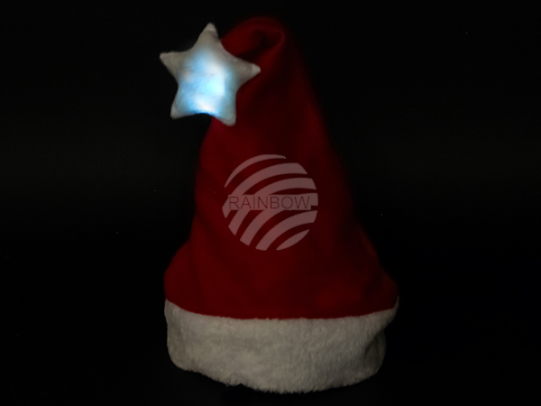 WM-114a Weihnachtsmütze mit leuchtendem Bommel