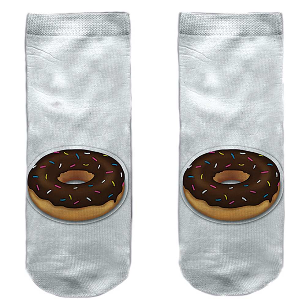 SO-L134  Motiv Socken weiß Donut