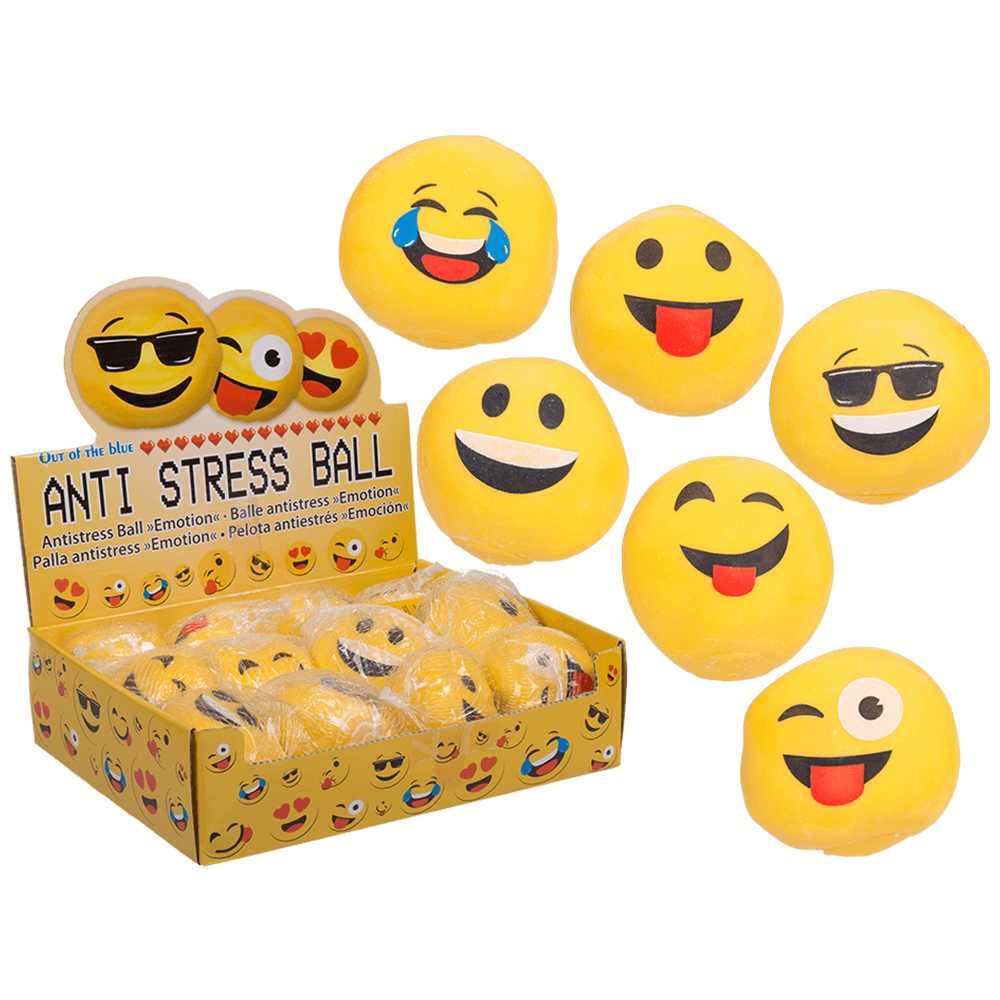 12-0944 Antistress-Ball, Emotion, ca. 6 cm, im Netz mit Headercard, 12 Stück im Display, 4032/PAL