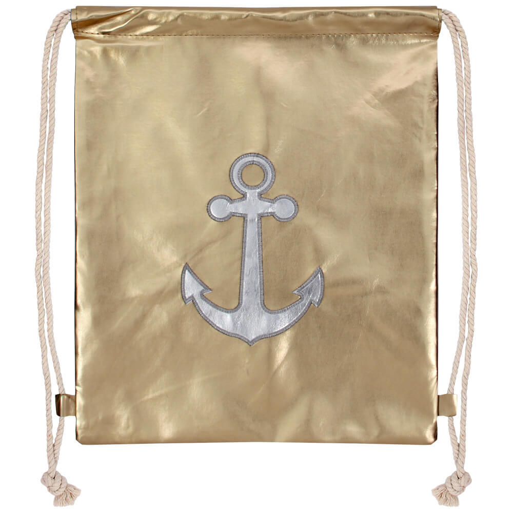RU-M03 Rucksack Backpack gold Anker maritim ca. 34 cm x 41 cm