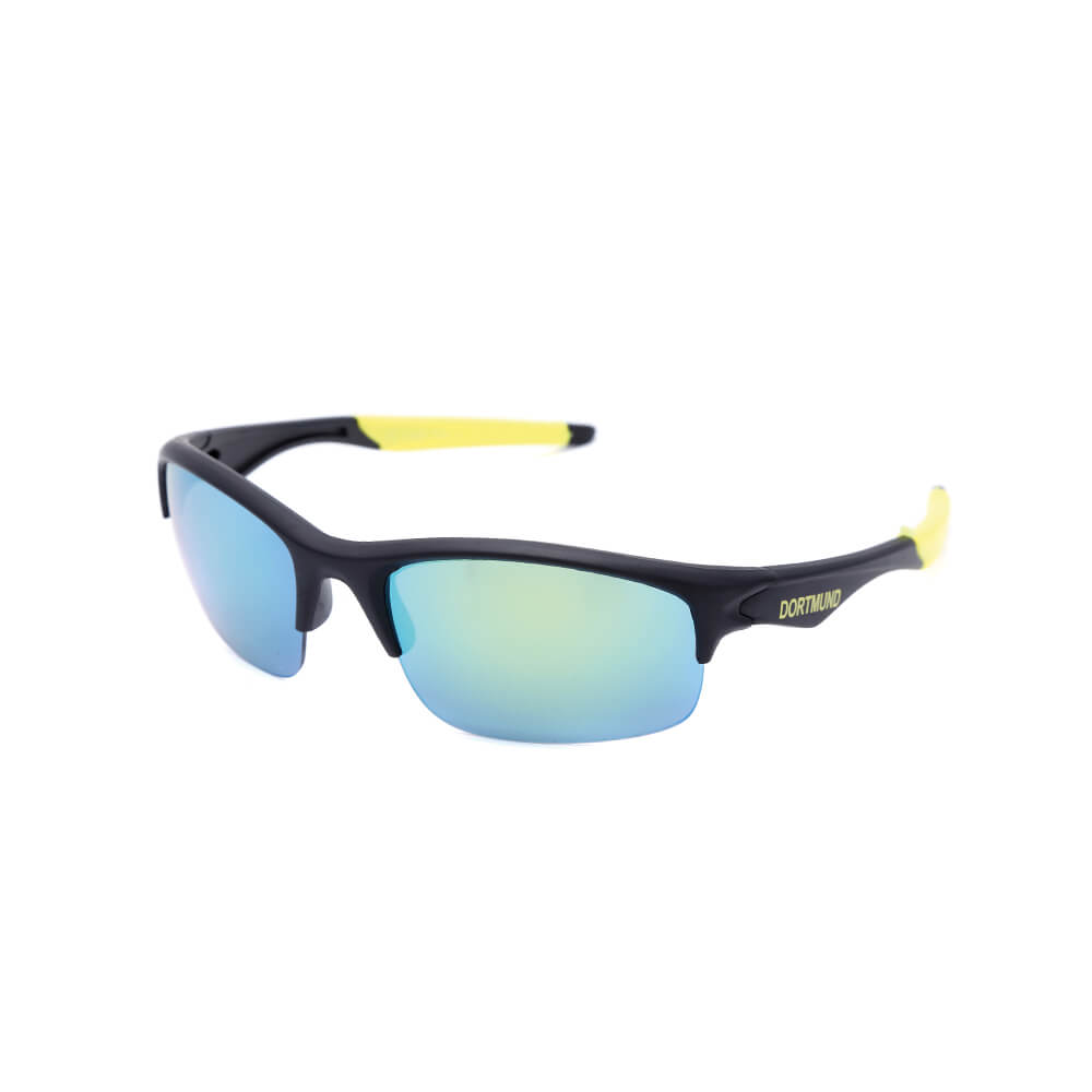 VS-339 VIPER Damen und Herren Sportbrille Sonnenbrille Aufdruck Dortmund schwarz mit farbigen Applikationen