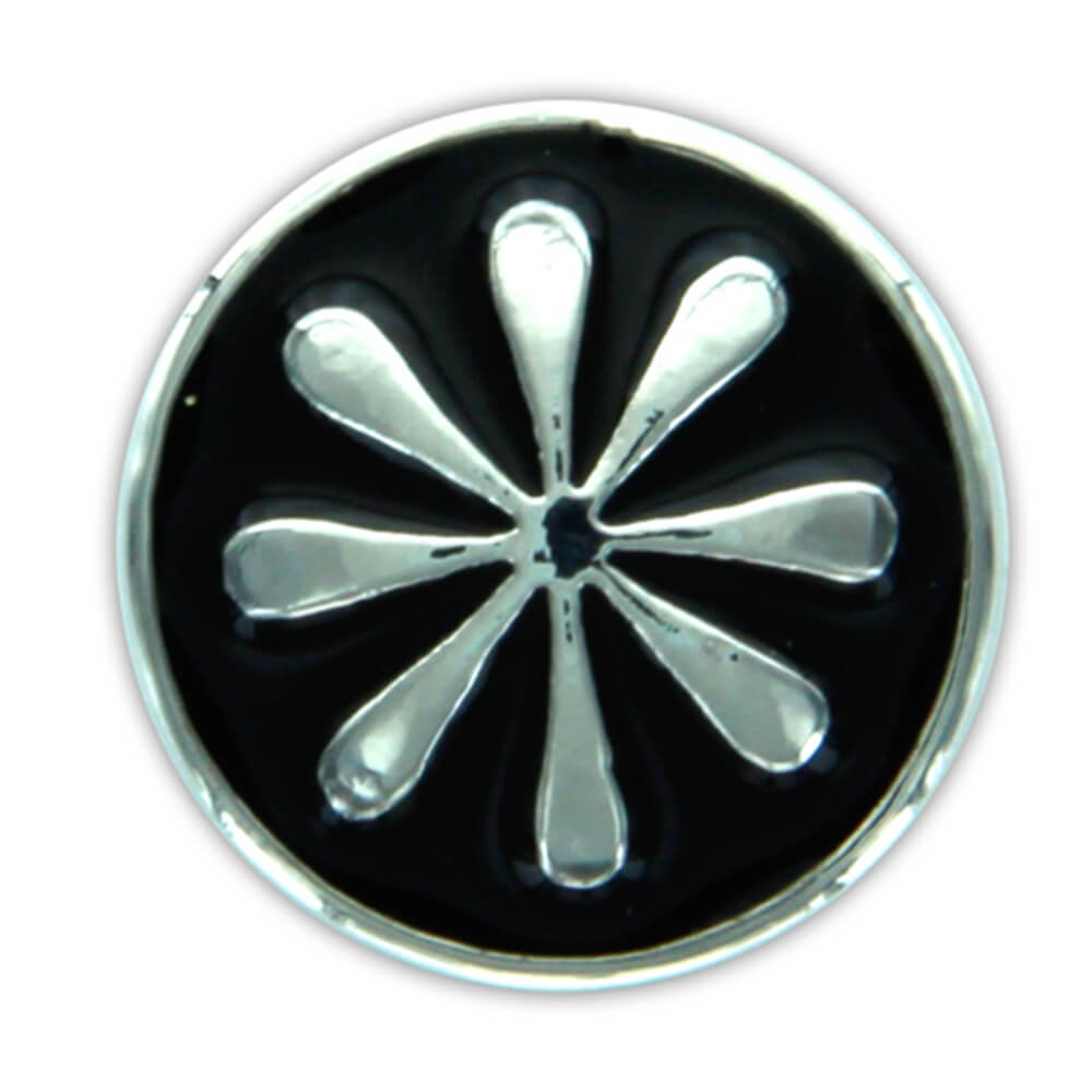 A-ch402 Chunk Button Design: Blume Farbe: schwarz
