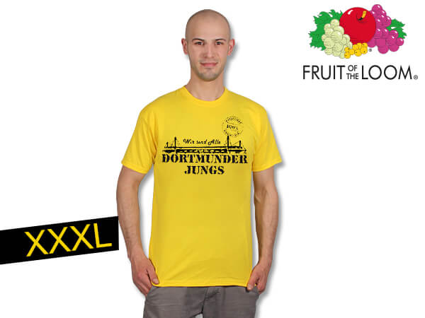 Shirt-do04ge3XL Shirt T-Shirt Dortmund gelb XXXL Schriftzug "Dortmunder Jungs"
