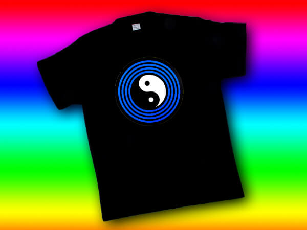 Shirt-18 EL Folie  schwarz Motiv:  Yin Yang