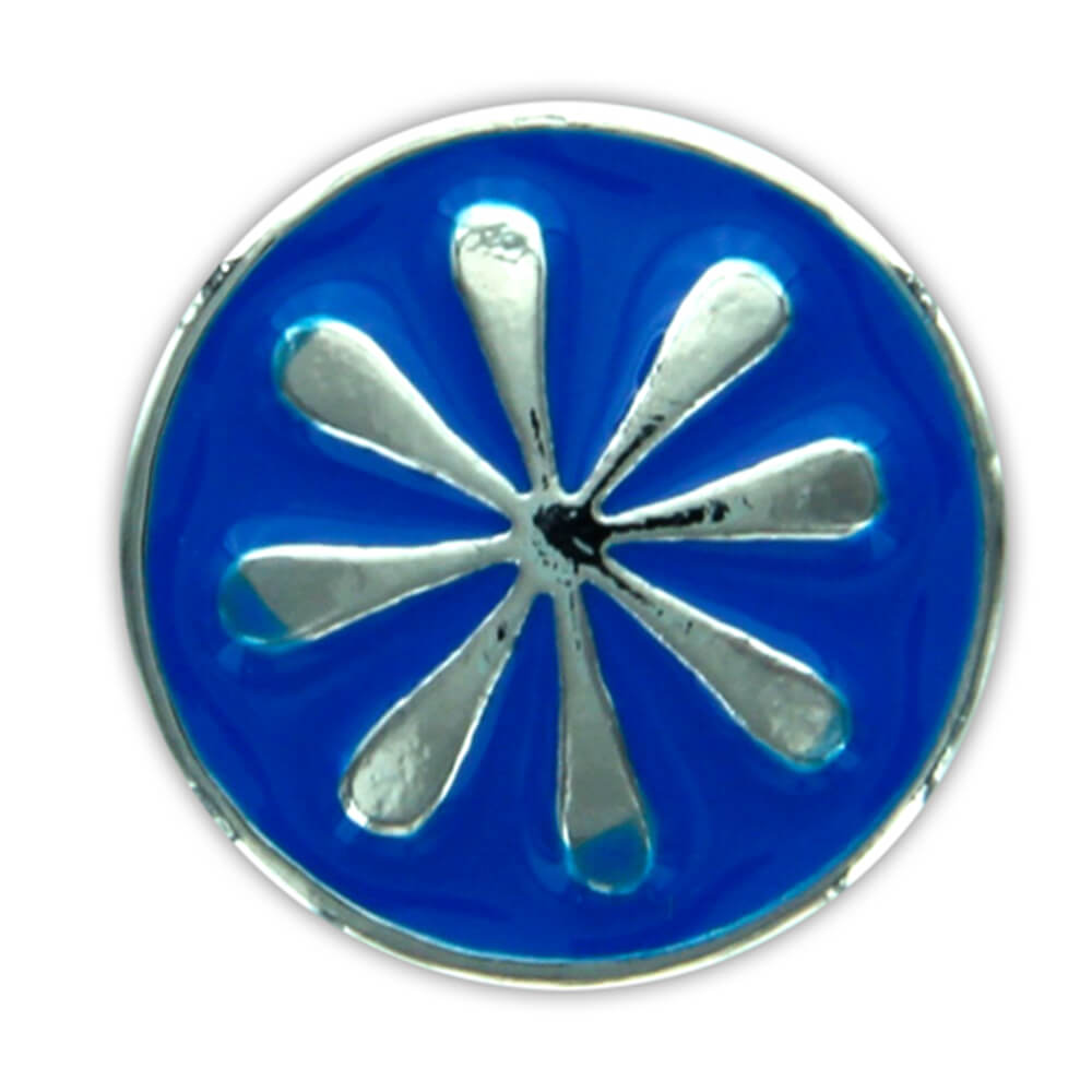 A-ch404 Chunk Button Design: Blume Farbe: blau