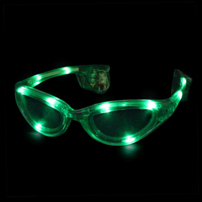 LB-03 LED Leuchtbrille grün Motiv: Sportbrille