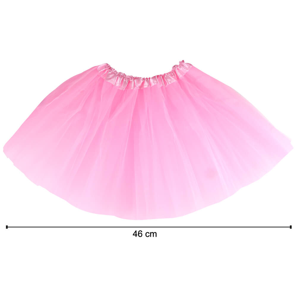 TUT-026 Kinder Tutu Petticoat Unterrock rosa  ca. 46 cm