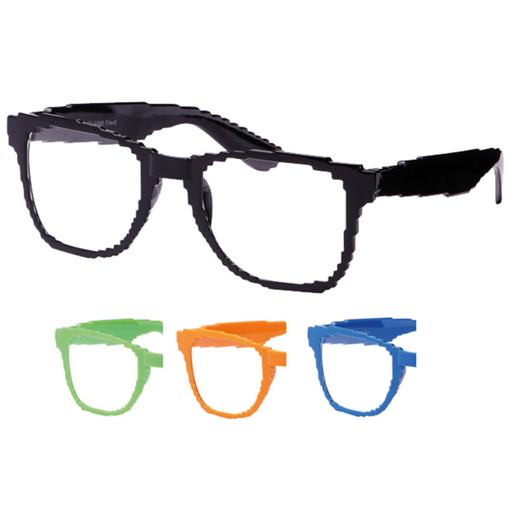 V-1109 VIPER Damen und Herren Sonnenbrille Form: Vintage Retro, Nerdbrille Farbe: Farbsortierung, Pixelbrille