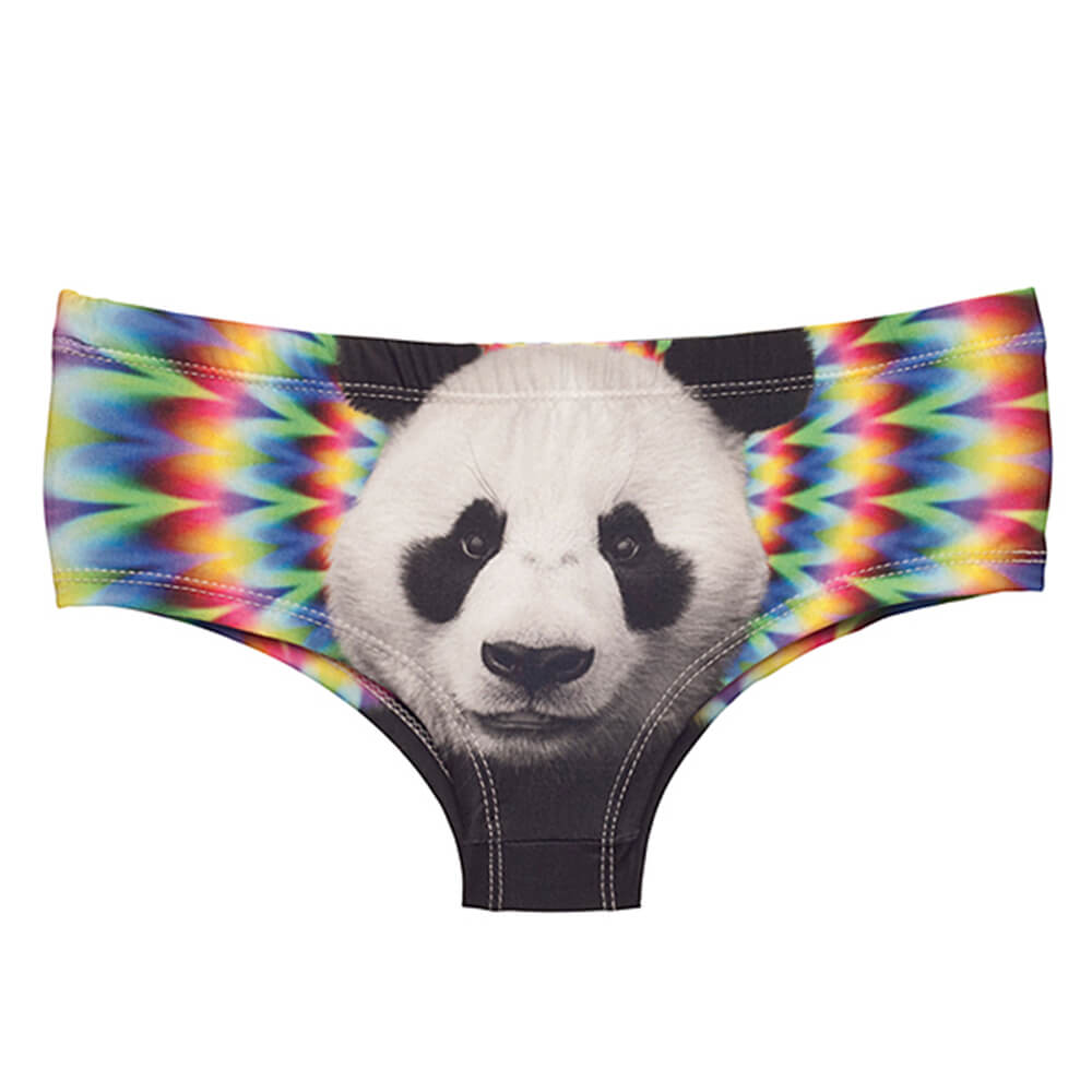 UW-027 Damen Motiv Unterhose Design: psychedelic Panda Farbe: multicolor