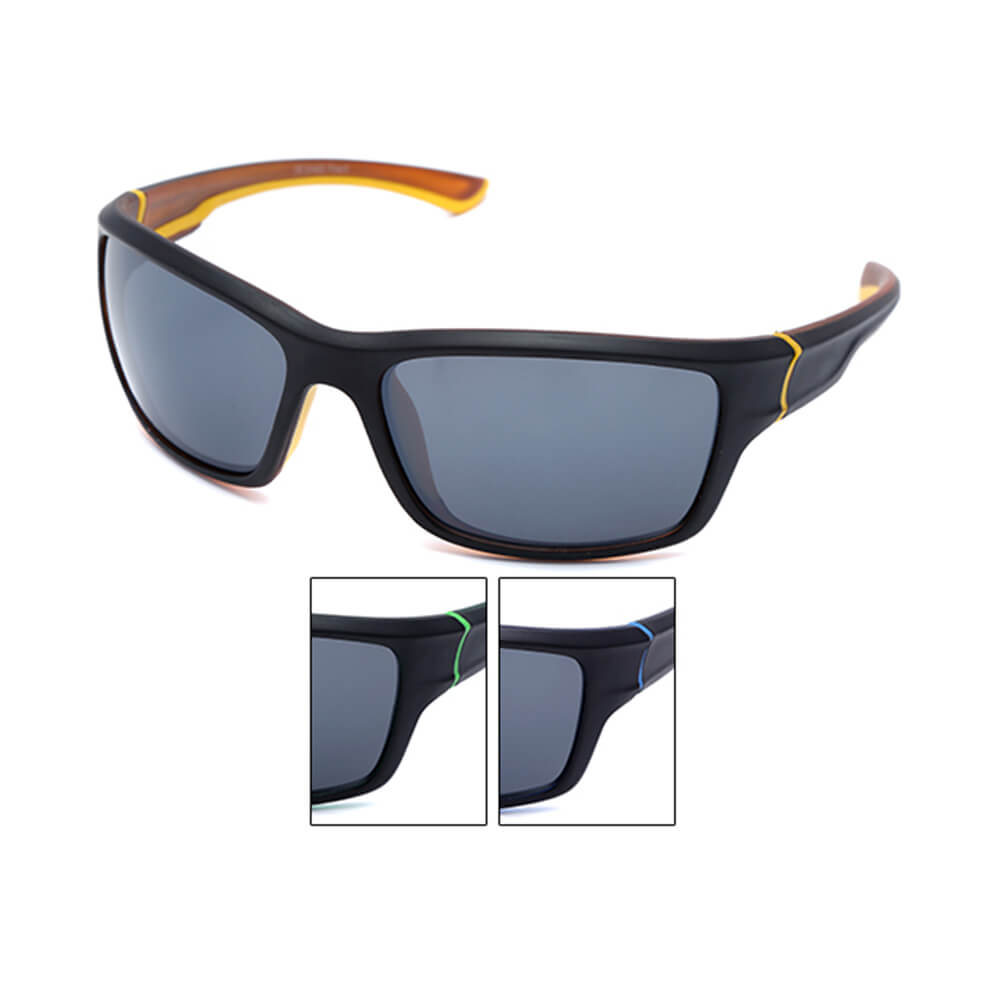 LOOX-127 LOOX Sonnenbrille Sonnenbrillen Arles Sportbrille mit farbigen Akzenten schwarz