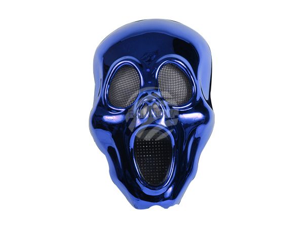 MAS-35c Karnevalsmaske Totenkopf Horror blau