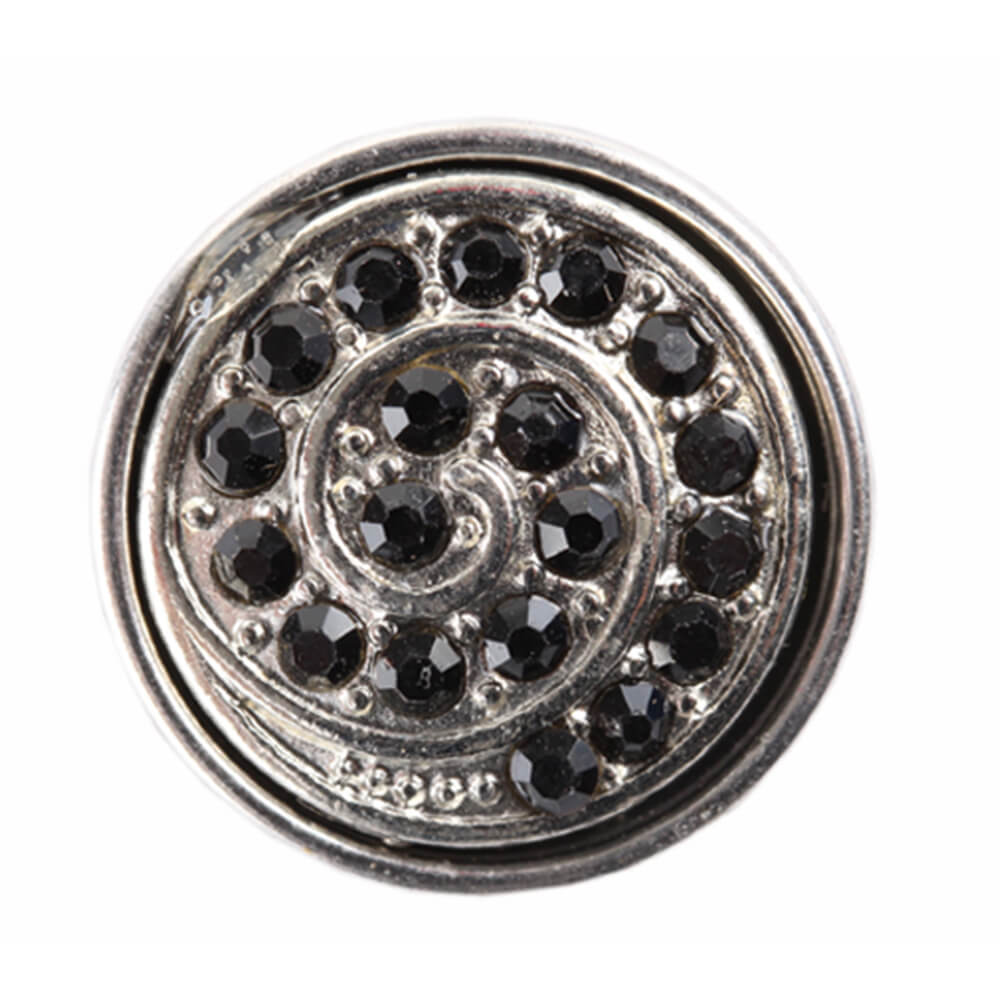 A-ch112 Chunk Button Design: Spirale Farbe: silber schwarz